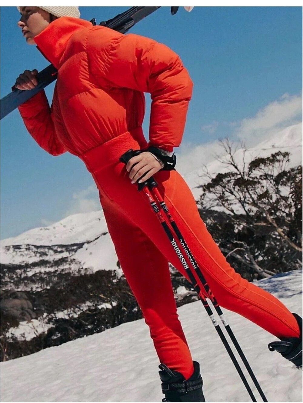 NEW,  Free People Movement Downhill Diva Ski Suit in Flame Sz XL #LD546